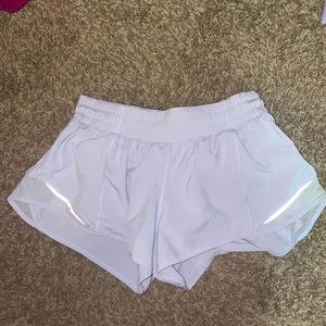 Lululemon light blue hotty hot shorts
